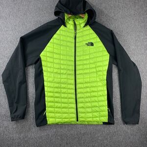 The North Face Jacket Men Medium Nano Puff Thermoball Hoodie Full Zip Hike Green